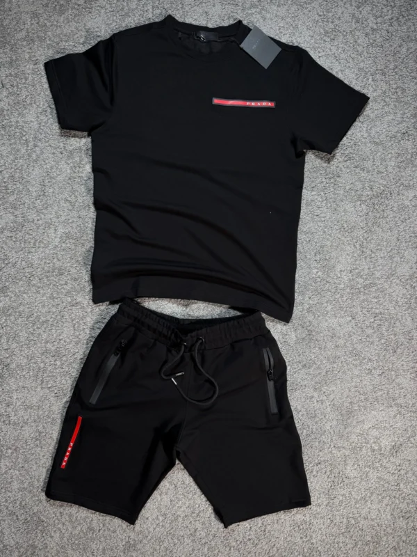 Conjunto corto Prada Black and Red