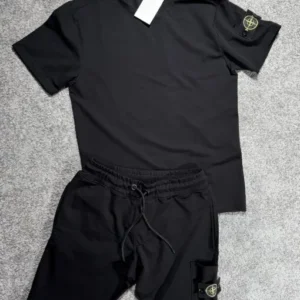 Conjunto corto Stone Island Negro