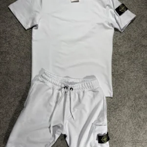 Conjunto corto Stone Island Blanco